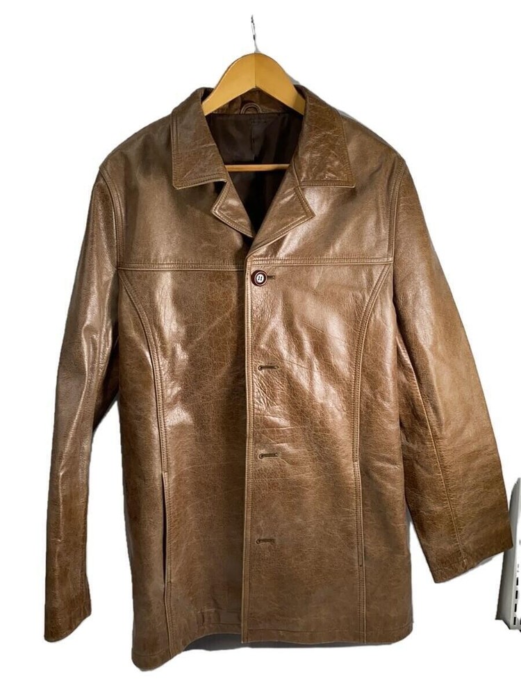 Freedom Leather Jacket Blouson Men Brown Plain 1266