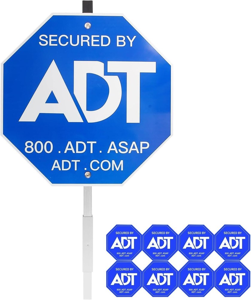 Security Signs & 8 Pcs ADT Window Stickers 28