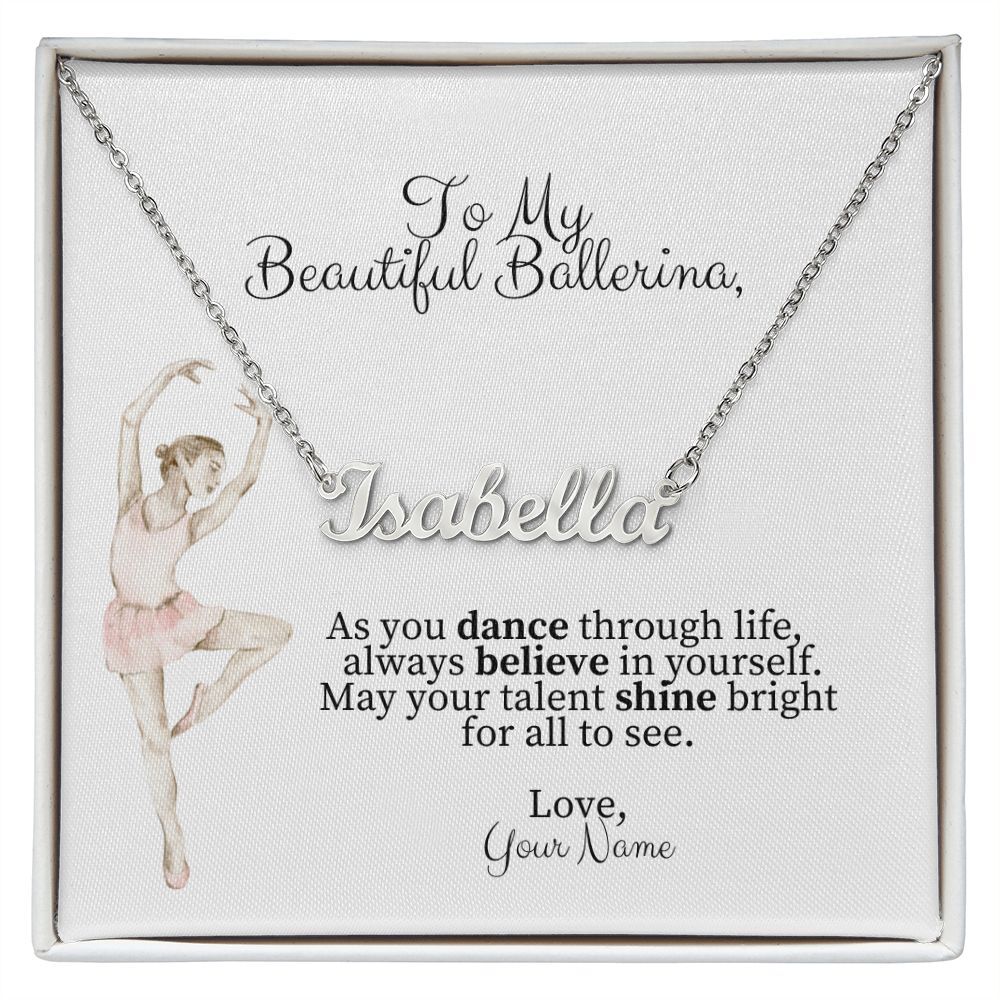 Custom Dance Name Necklace - Unique & Personalized Jewelry  -image
