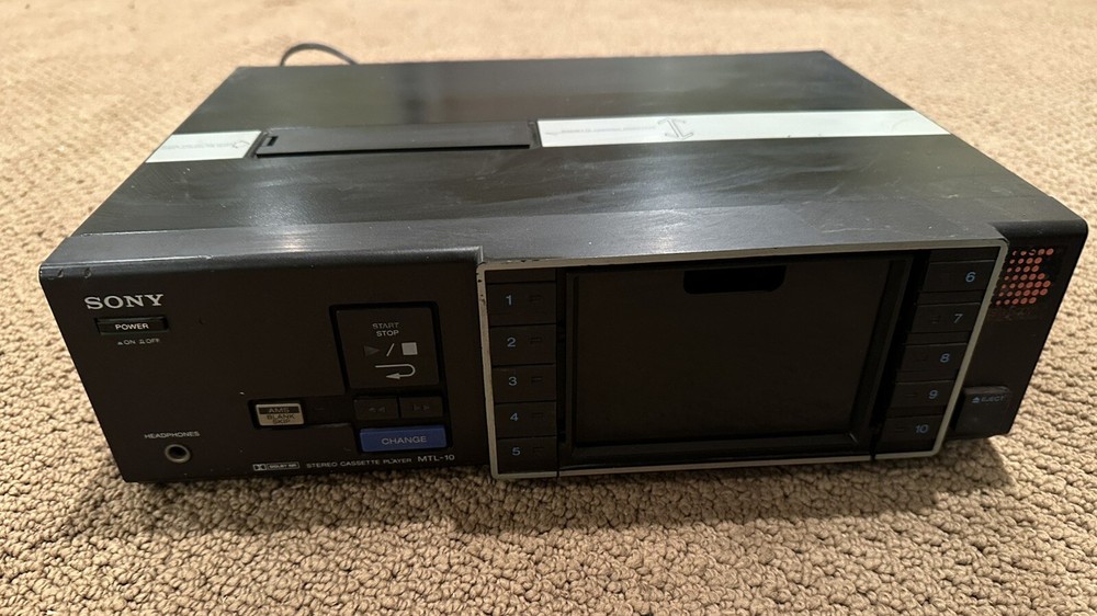 Vintage Rare Sony MTL-10 Stereo Cassette Player Audio Tape Decks