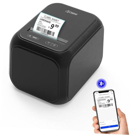 Bluetooth Barcode Label Printer for Desk with Direct Thermal Printing