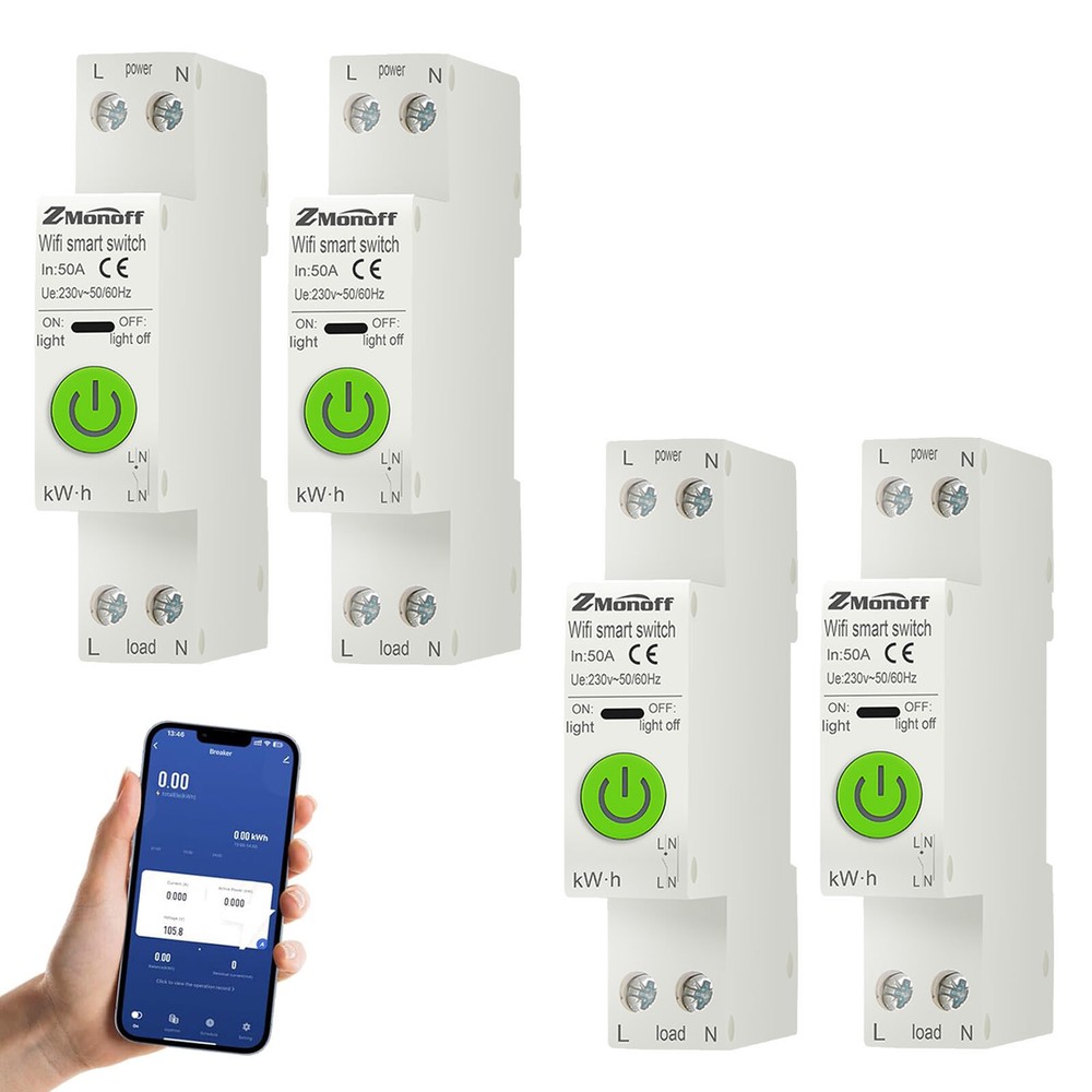 Smart Circuit Breaker Switch w/ Leakage Overvoltage Undervoltage Protection S9S4