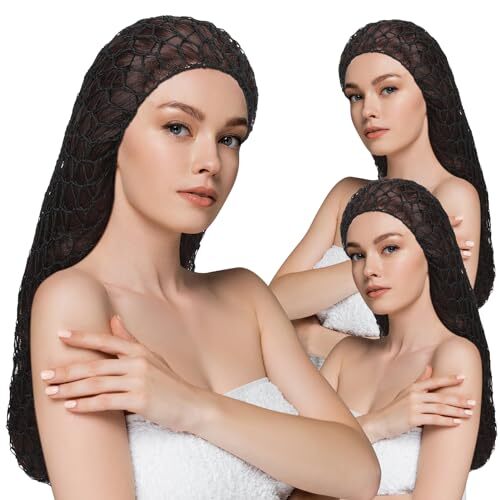 5 Pcs Snoods for Women Hair Extra Large Hair Nets Mesh Hair Net Crochet Mesh ...