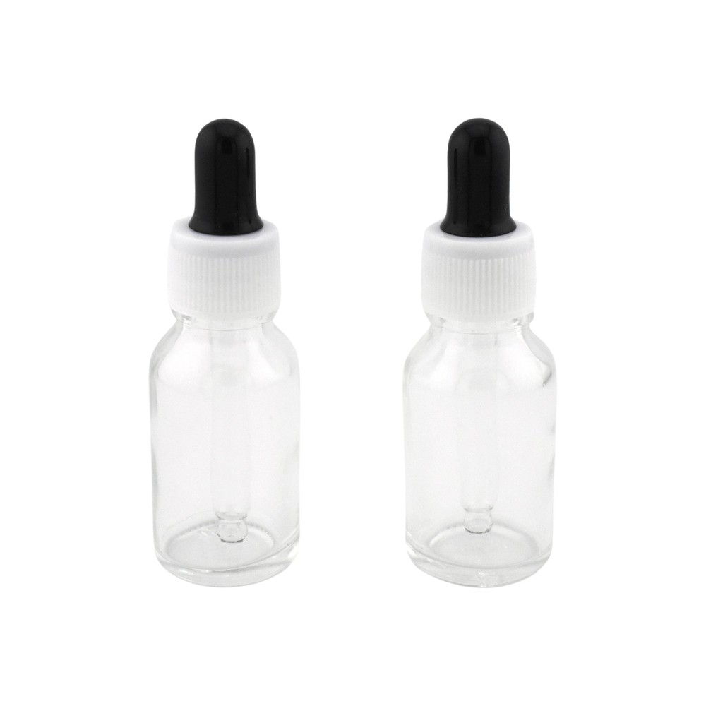 ESC05 Mini Glass Dropper Craft Bottles, 3-1/2-inch, 2-count, Clear