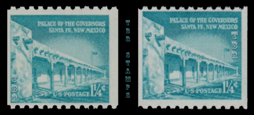 1054Al 1054A Santa Fe 1¼c Liberty Stamp Set Small & Large Holes MNH Available Now-image