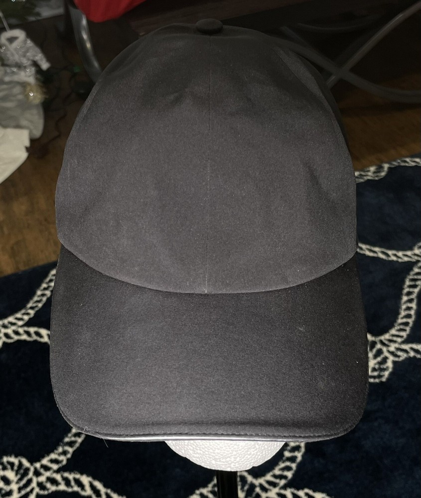 Lulmon Black Running Hat with Adjustable Strap Breathable Stretch Fabric