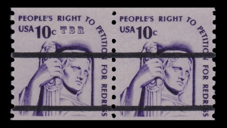 1617a Petition 10c Bars Dull Gum Bureau Precancel Americana Pair MNH - Buy Now-image