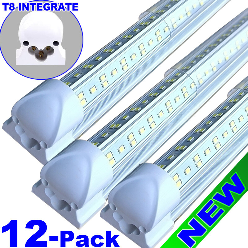 T8 8ft LED Tube Light Bulb 144w 8Foot LED Shop Light Fixture 6500K 18000lm 12 pc