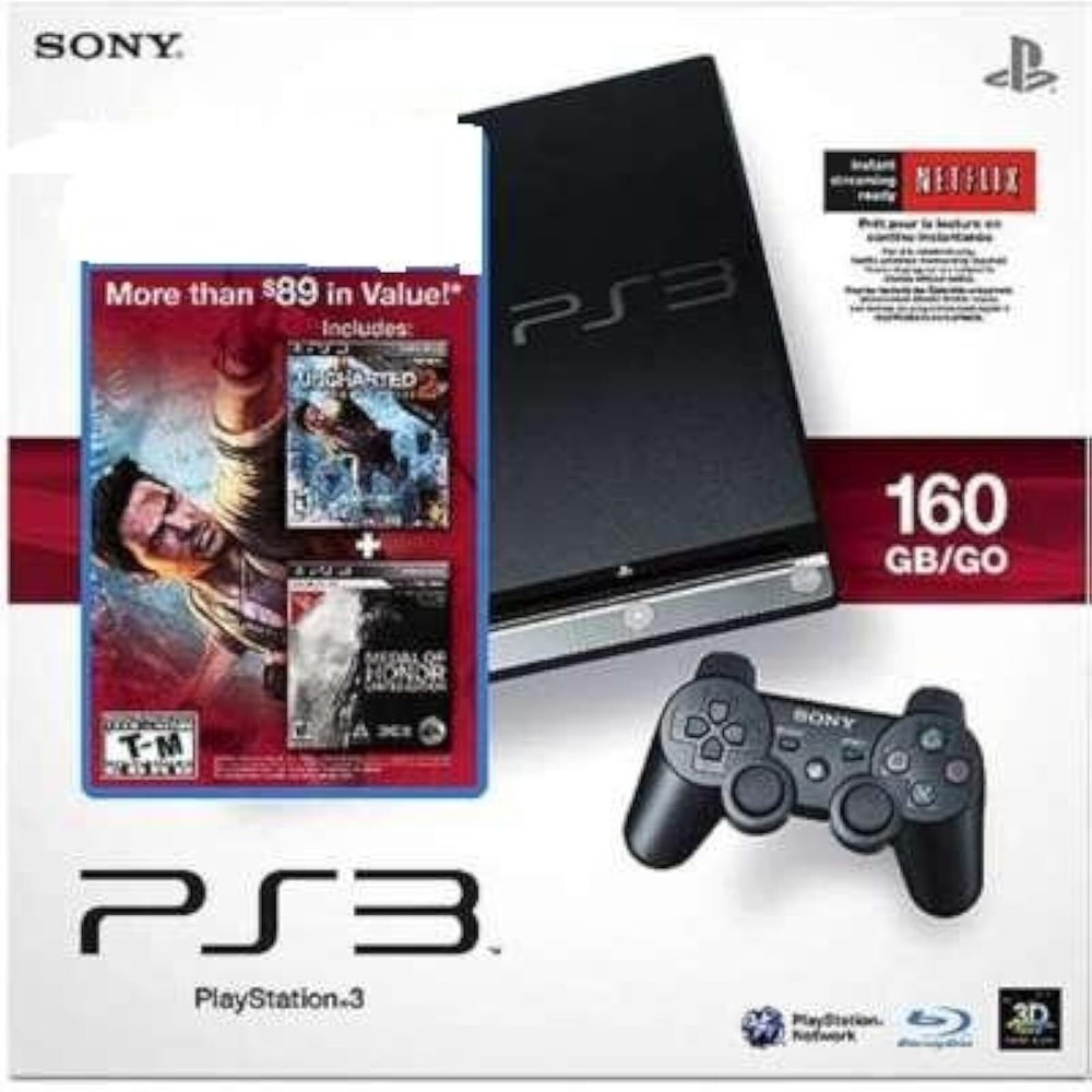 Sony PlayStation 3 Slim 160GB Black Excellent Condition 4Z Rating