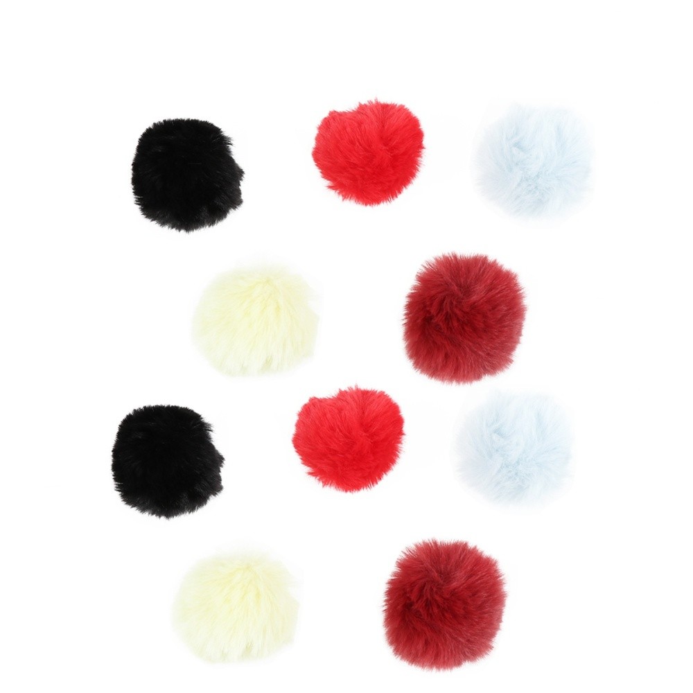 10 PCS Fluffy Pompom Cat Toys for Indoor Kittens Play & Decor