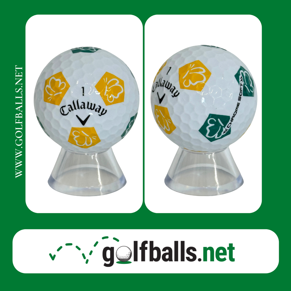 Limited Edition Callaway Truvis Butterfly Green/Yellow Golf Ball