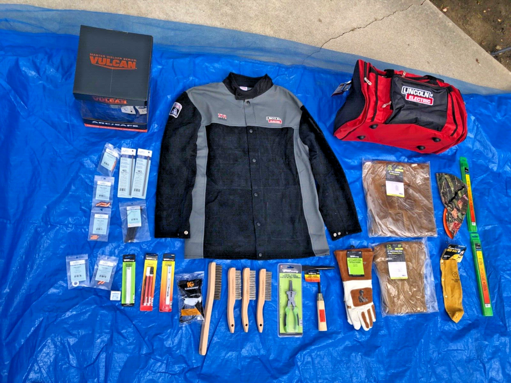 Vulcan Welding Helmet/Lincoln Electric Jacket/Welding Starter Kit
