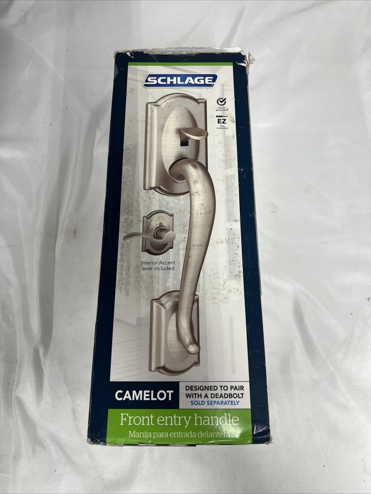 Schlage FE285CAM619FLALH Door Handleset - Silver