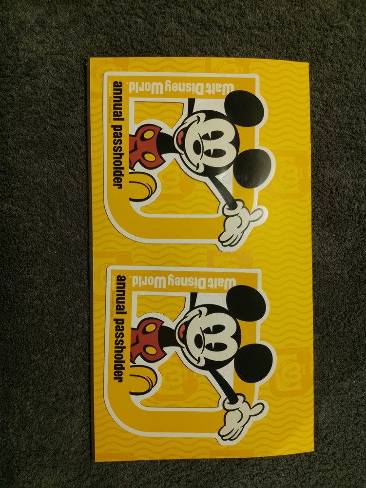 2025 Disney World Mickey Mouse Annual Passholder AP Magnet Set of 2
