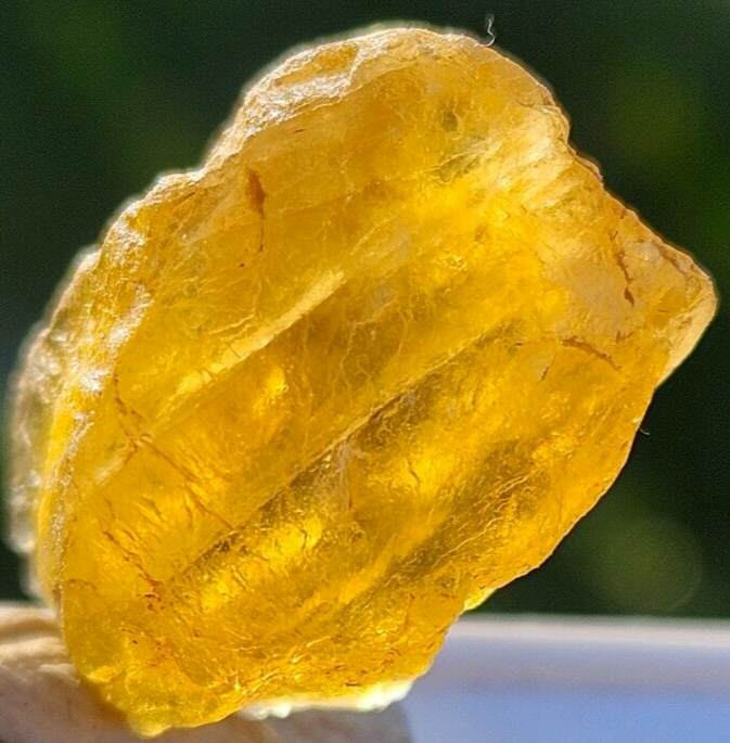yellow fluorite crystal specimen 65 carats