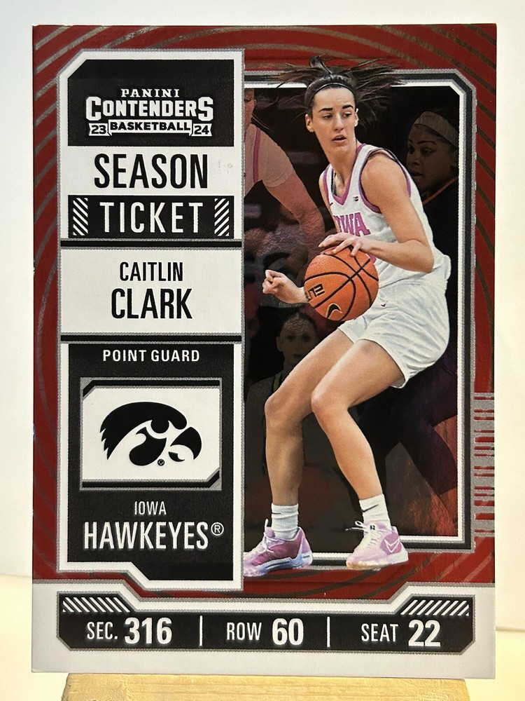 2024 Panini Caitlin Clark Collection Season Ticket Red Foil #CC4 Hawkeyes ￼