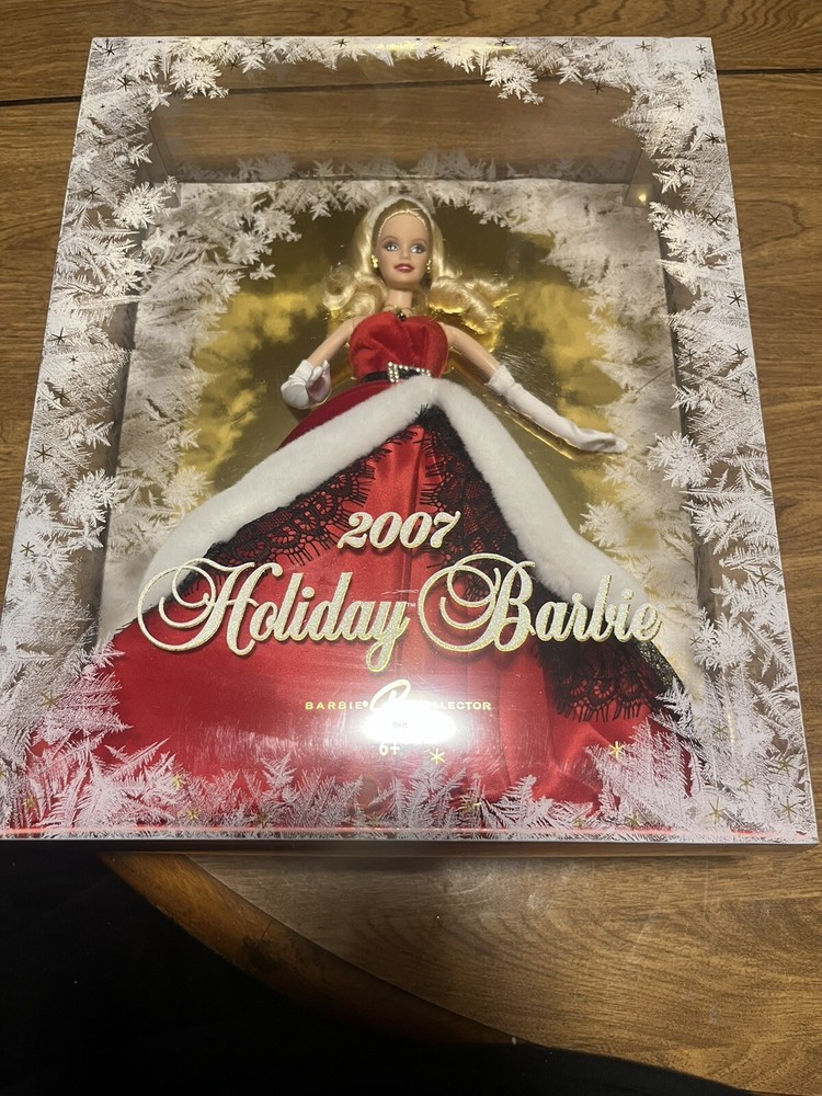 2007 Limited Edition Holiday Barbie Doll with Festive Outfit