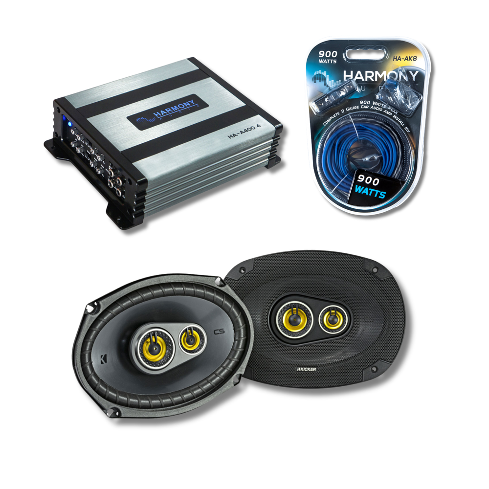 HA-A400.4 4-Ch 800W Sub Amp, Kicker 46CSC6934 6x9