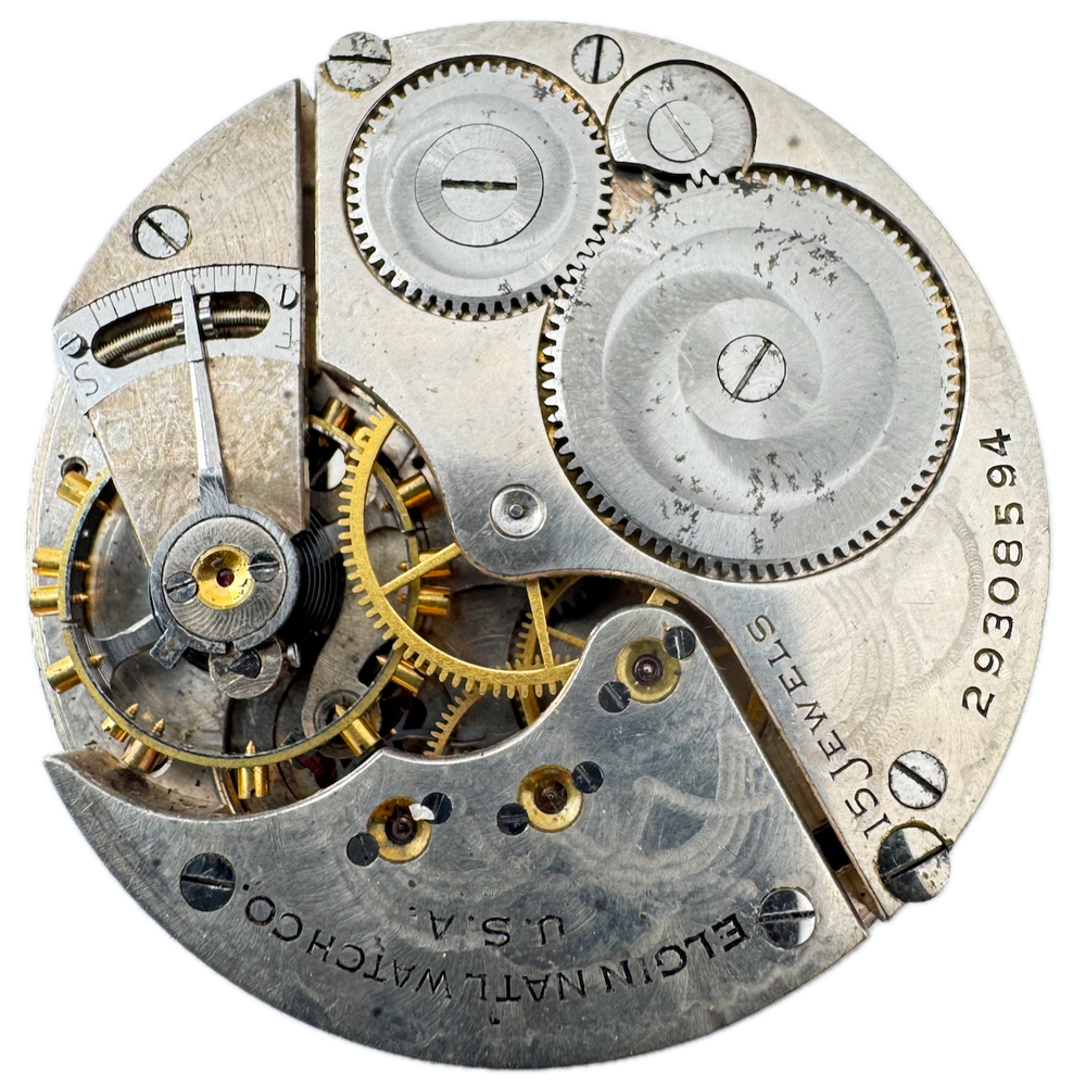 1927 Elgin 15 Jewel 16s Antique Mechanical Pocket Watch Movement 313 USA