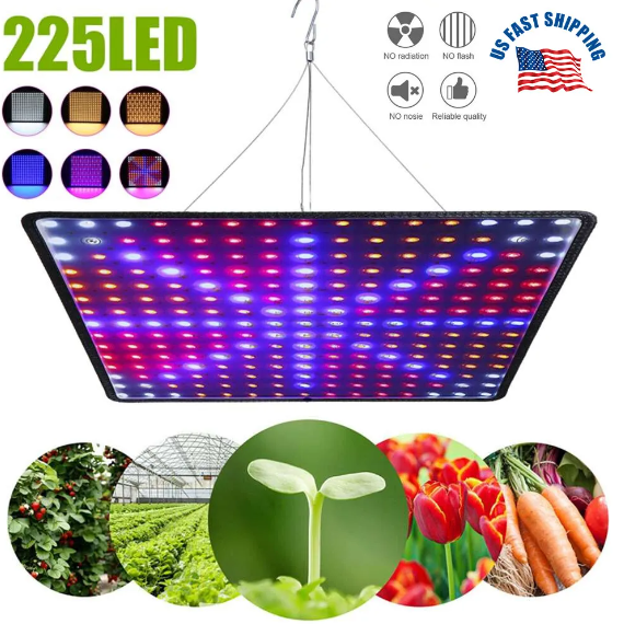2000W 225 LED Grow Light Full Spectrum for Indoor Plants Flower Veg Bloom IR