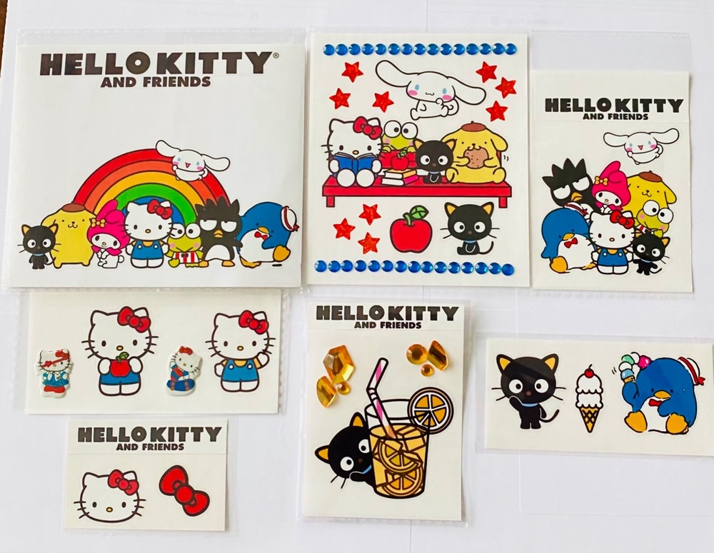 Hello Kitty & Friends Sanrio Stickers Decal Gem Strawberry Scratch n Sniff Scent
