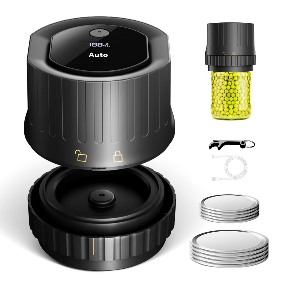Electric Mason Jar Vacuum Sealer, Unique Mothers Day Gifts, Jars Vacuum Seale...