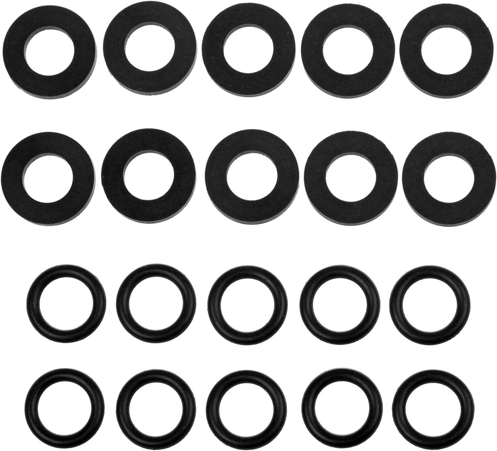 10Pcs Propane Tank Gasket and 10Pcs O-Rings for All Soft Nose P.O.L. Fittings, S