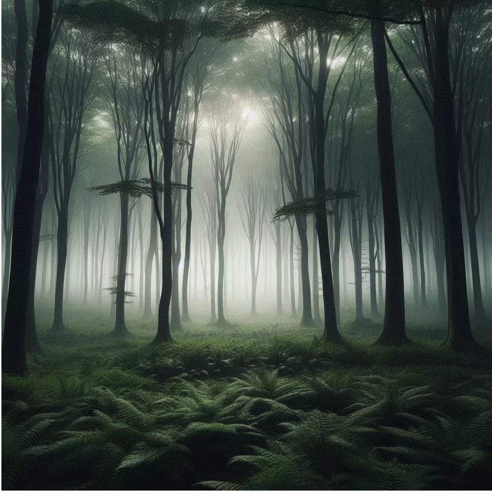 AI Art Rainforest Digital Wallpaper for Desktop & Multi-Use Background-image