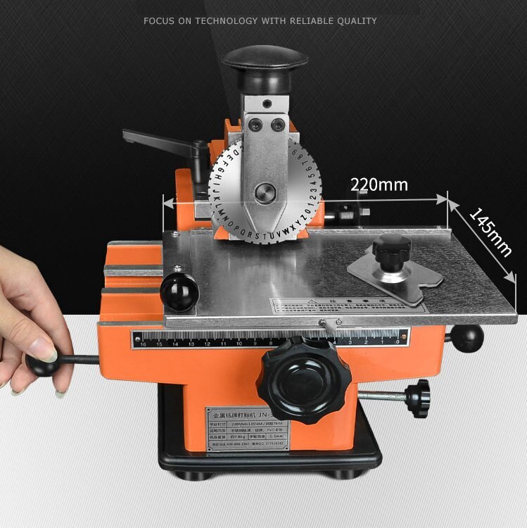 Semi-Auto Marking Machine for Stainless Steel & Aluminum Plates-image