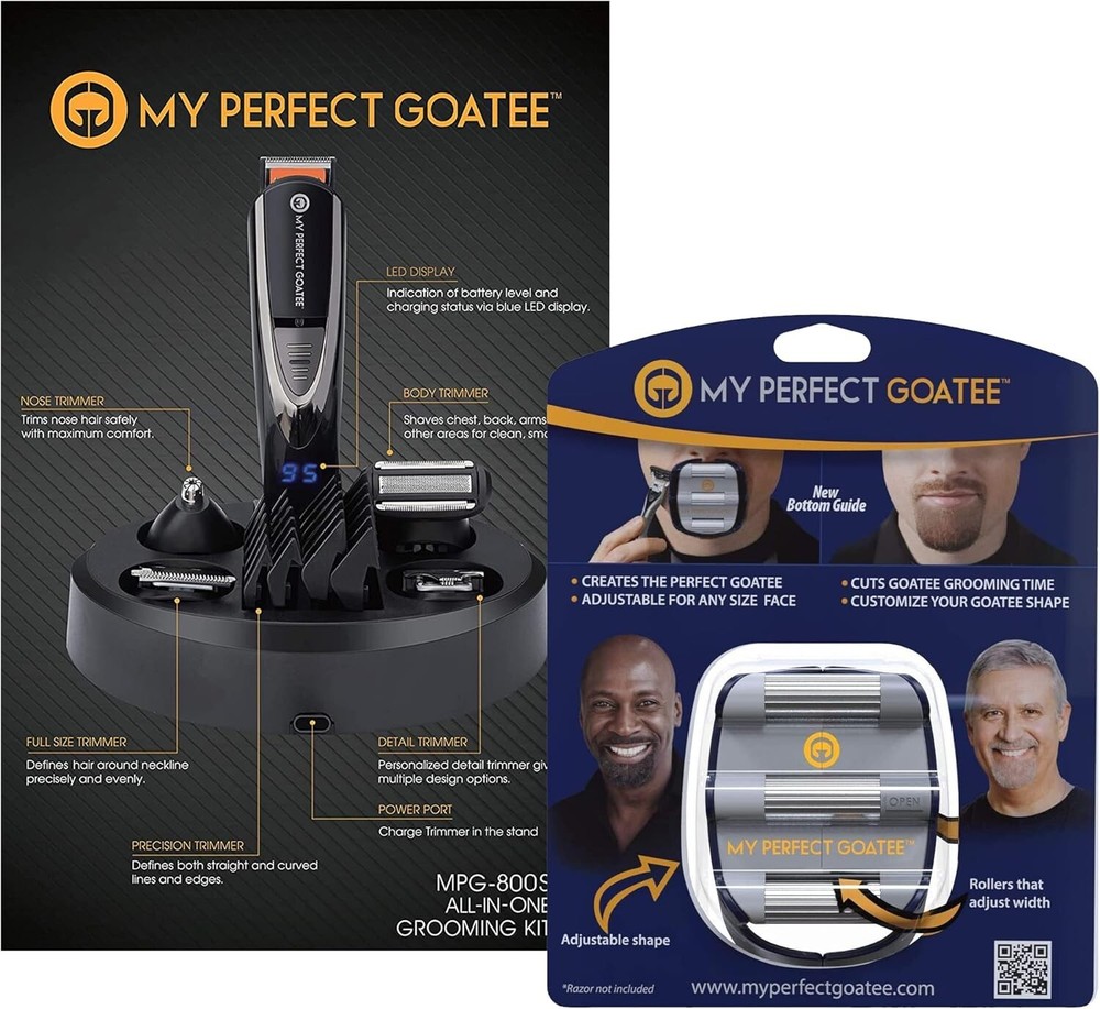 High-Speed Beard Grooming Kit - 13-in-1 Wireless Trimmer with Shaving Template