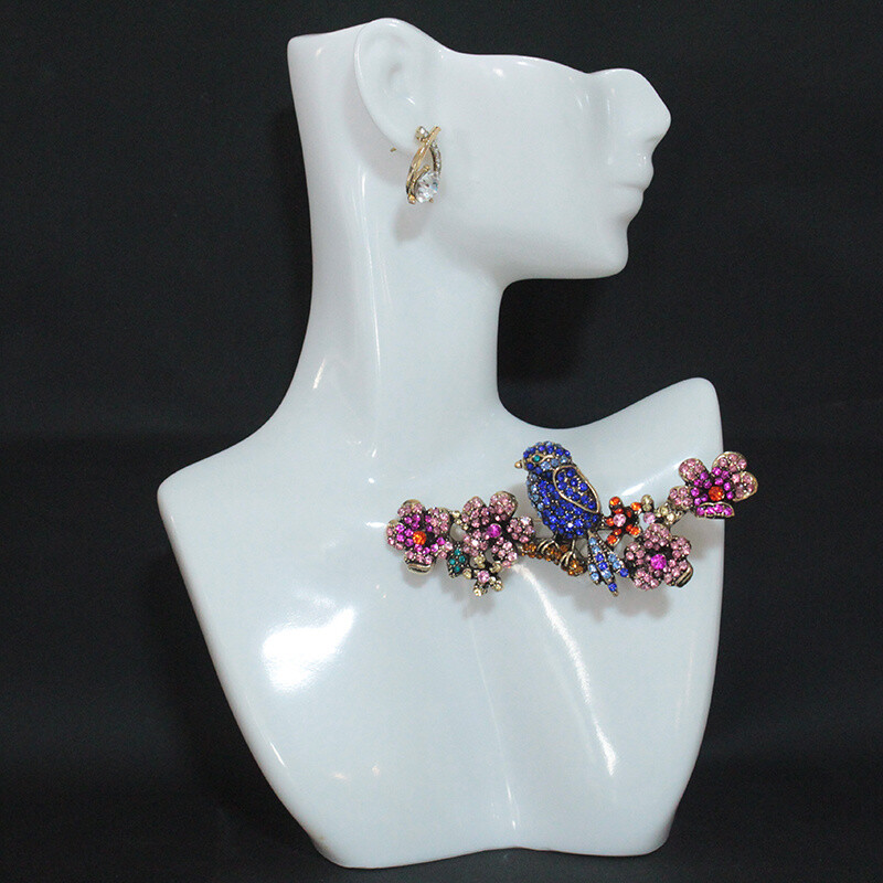 Creative Animal Brooch Tree Branch Bird Brooch Cross-border Clothing Accessory-image