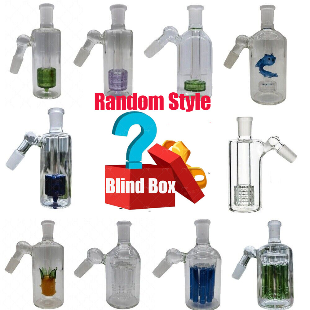 Blind Box 1x14mm 45° Glass Ash Catcher Shower Head for Water Pipe Bong Hookah