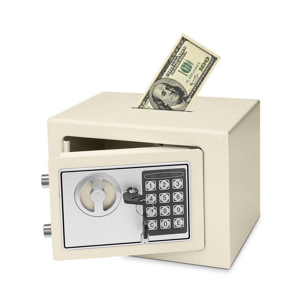 Compact Digital Safe with Money Drop Slot & Electronic Keypad