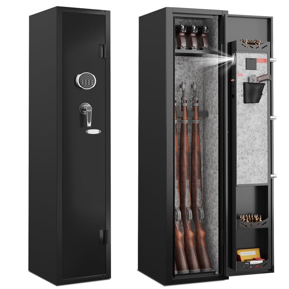 2-3 Gun Safe for Rifles Pistols & Shotguns - Secure Firearm Storage Cabinet