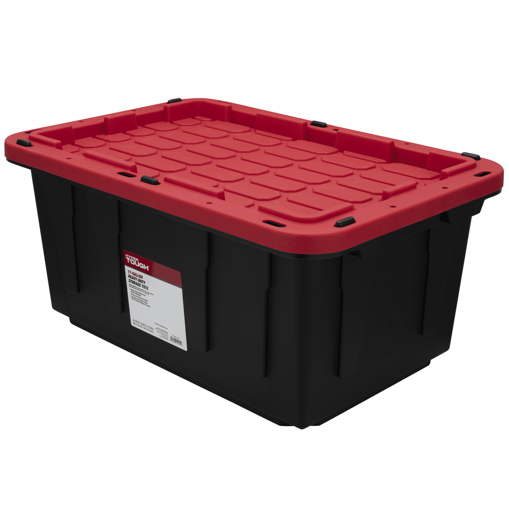 Storage Bin, 17 Gallon  Storage Container with Snap-On Lid