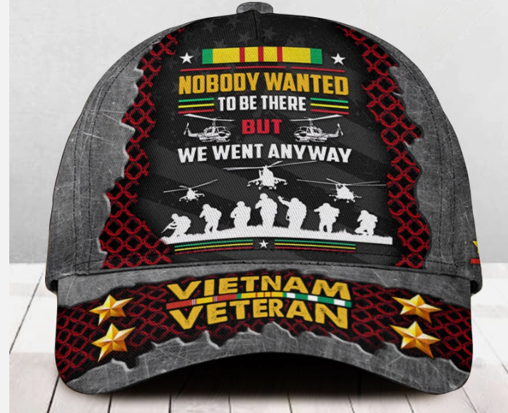 Vietnam Veteran Personalized Classic Baseball Cap - Nobody Wanted To Be Here-image