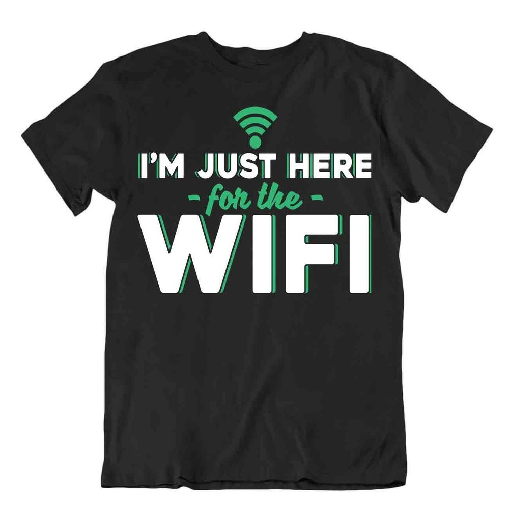 Wifi Humor Tshirt Programmer Language T-Shirt Networking Textile Tee