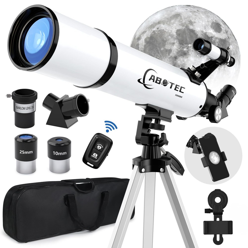 Telescope, 80mm Aperture Telescopes for Adults Astronomy & Kids & Beginners, ...