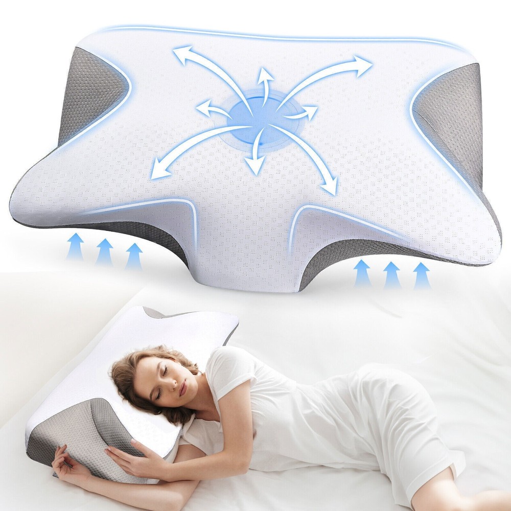 Ergonomic Cervical Memory Foam Pillow for Neck Pain Relief and Support