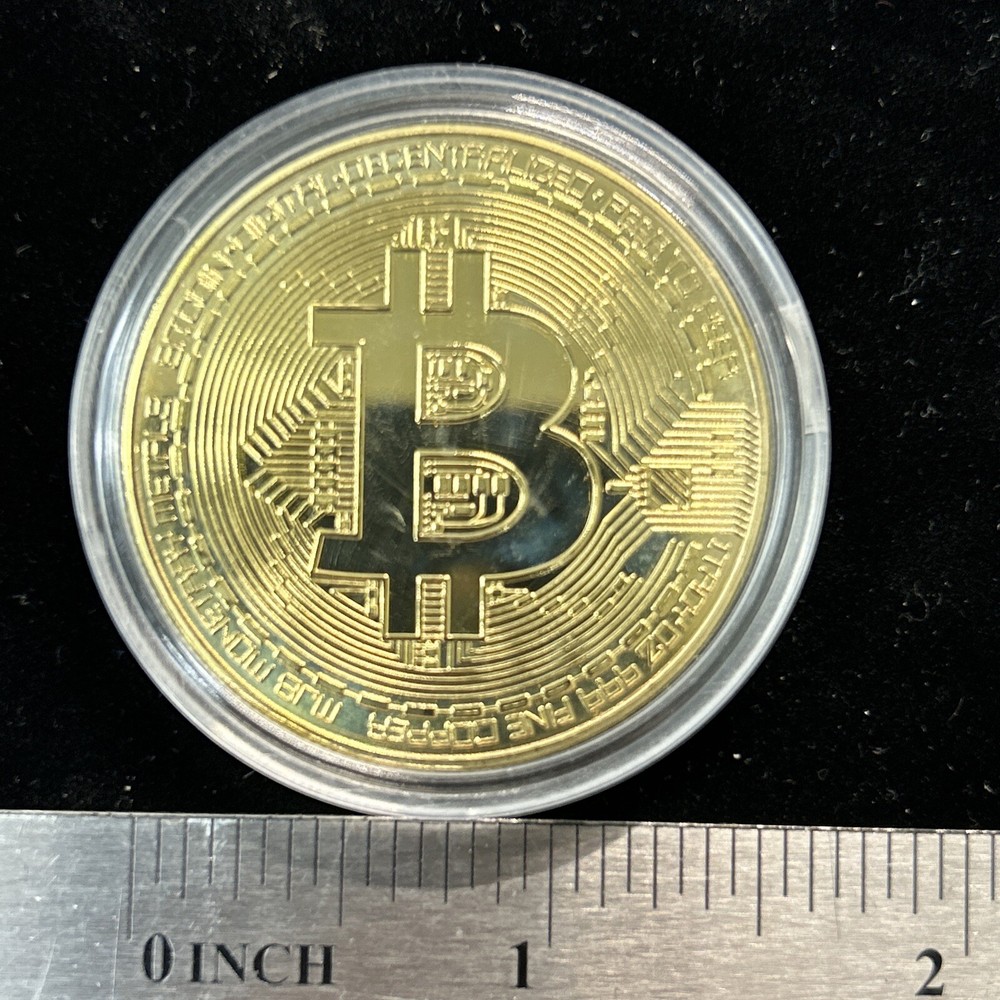 Gold Plated Bitcoin Commemorative Coin/Medal Collector's Round MJB 2013