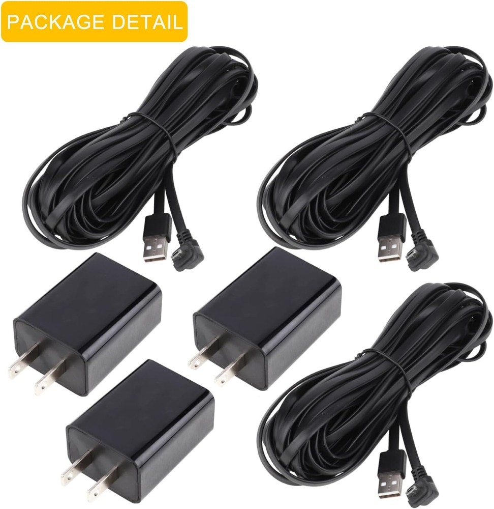 3 Pack 25ft/7.5m Outdoor Power Cord for Blink Outdoor (3rd Gen) XT3,Blink Outdoo