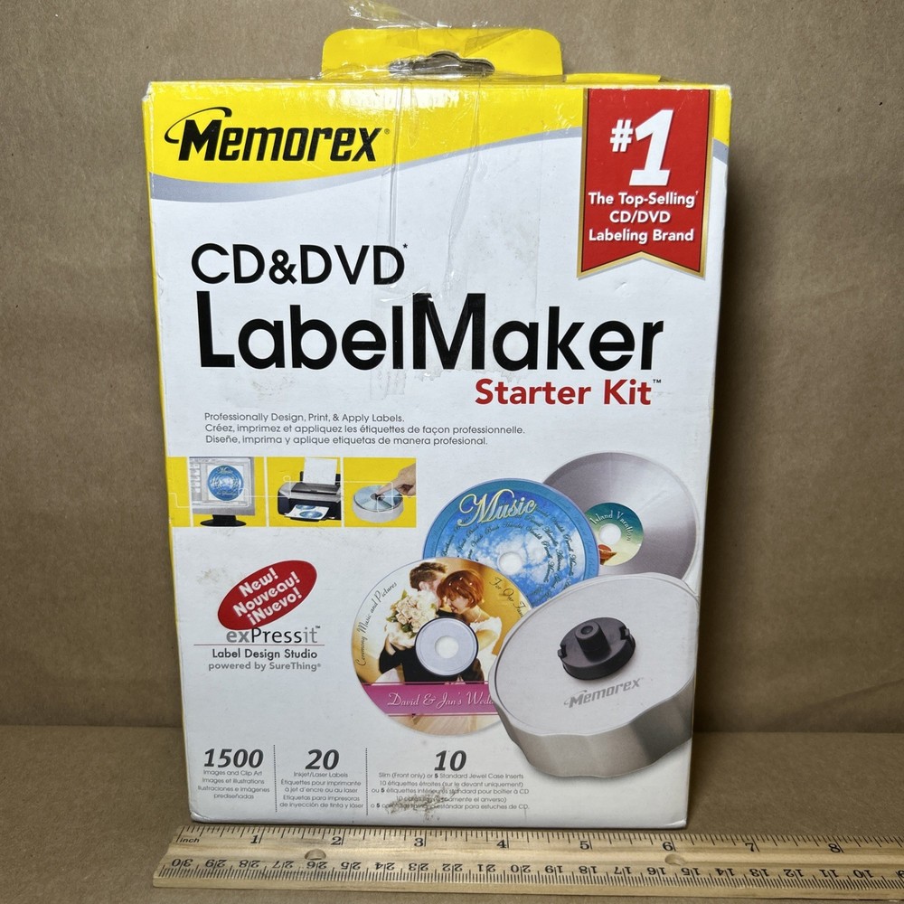 Memorex CD DVD Label Maker Starter Kit Open Box New in Box Top Seller  