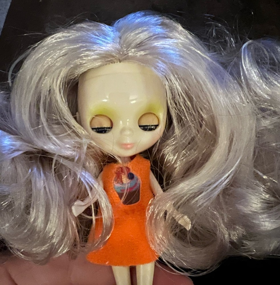 Mini Blythe Doll Normal Body Shiny Face Wavy Multicolor Hair DIY 4