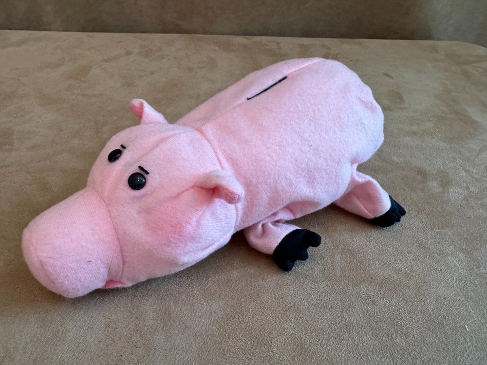 Vintage 1995 Burger King Disney Pixar Toy Story Hamm Pig Plush Puppet Kids Meal Toy
