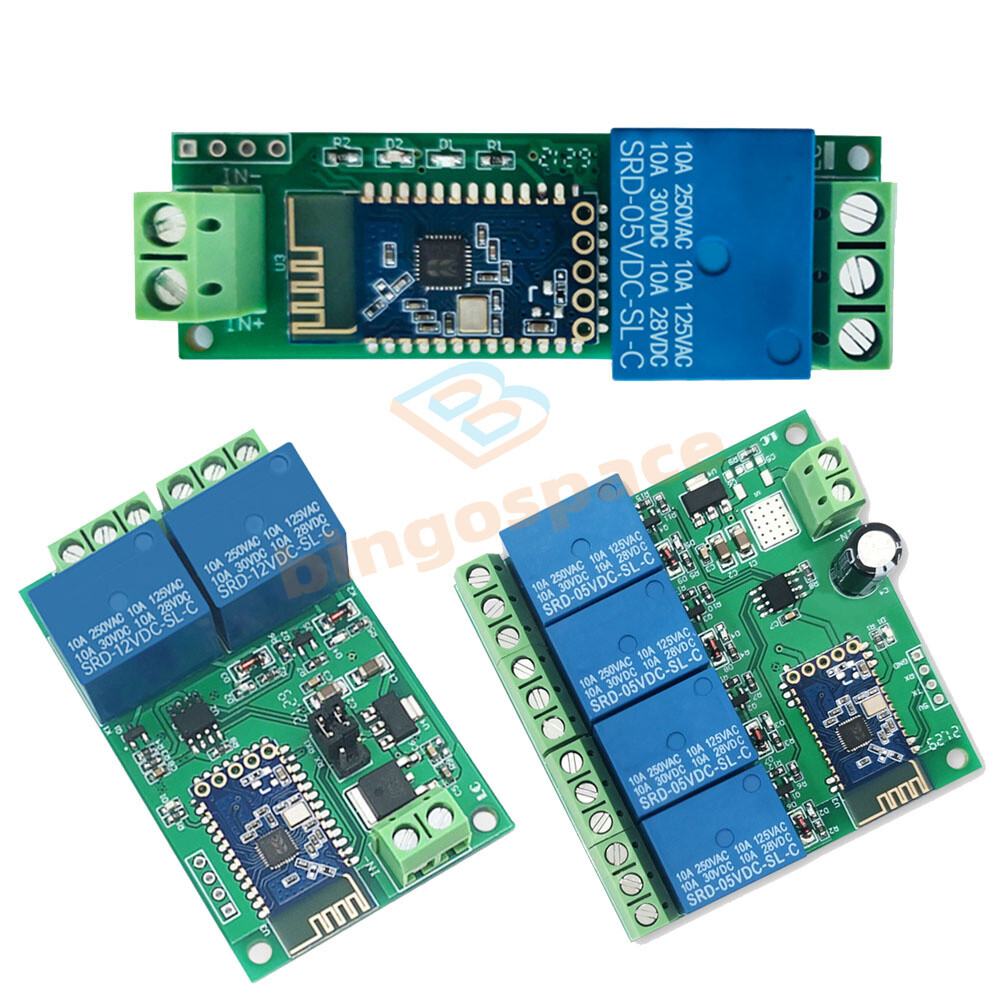 1/2/4Channel Bluetooth Relay Module DC 12V APP Control Switch IoT Smart Home New-image