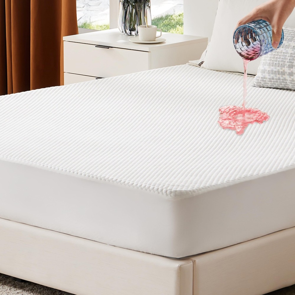 Bamboo Mattress Protector Full Size Bed Stretchable Pockets up to 19''
