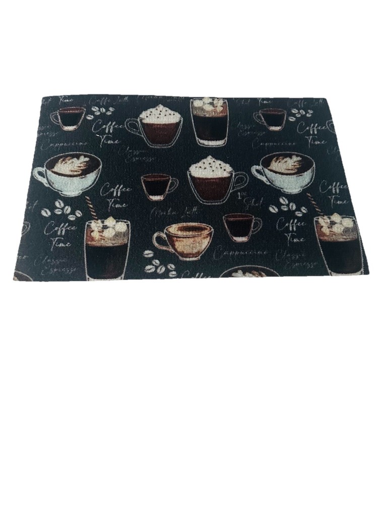 Coffee Time Inspirational Floor Mat 100% Polyester 15.5x23.7 Inch