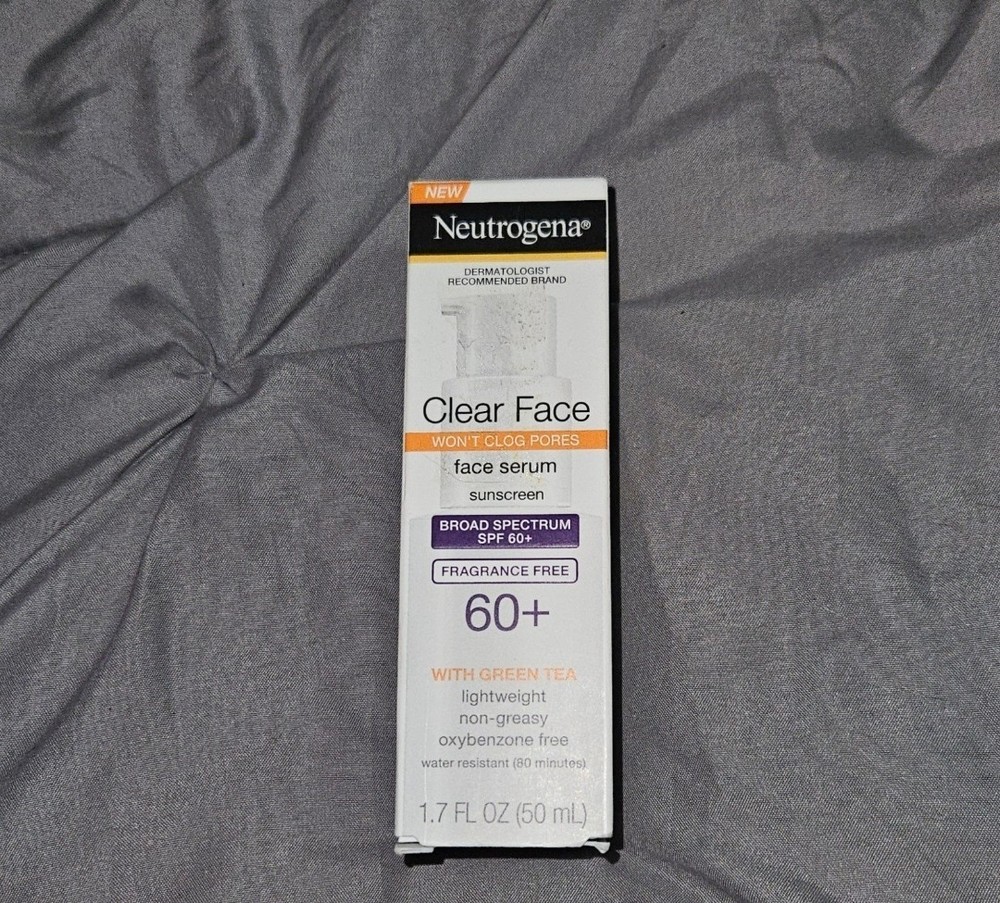 Neutrogena Clear Face SPF 60 Serum Sunscreen 1.7ml Brand New