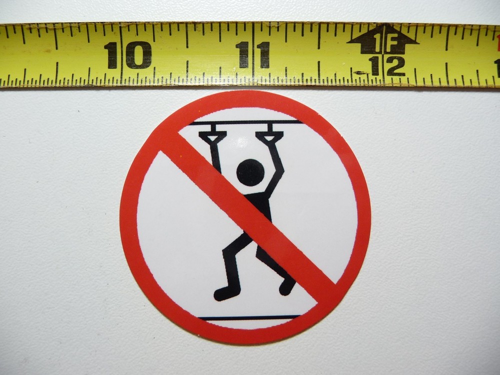 NO NOT ALLOWED HORSEPLAY PUBLIC TRANSPORT DECAL STICKER JOB OCCUPATION WORK