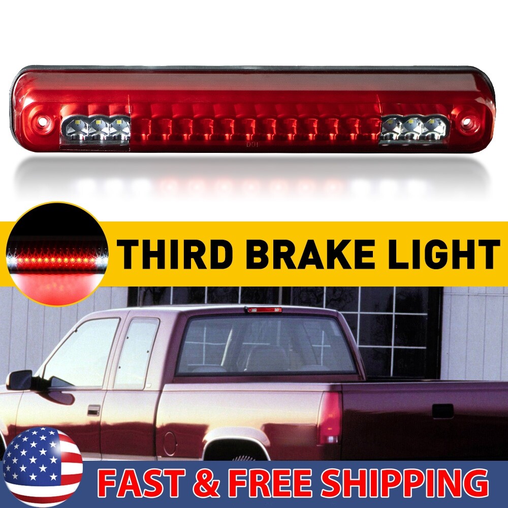 For 1988 GMC C1500/K1500 LED 3RD Third Brake Light Len Red Shell Car Replace Kit